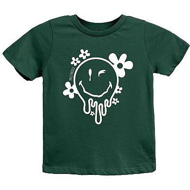 SmileyWorld Melting Outline - Youth Short Sleeve Graphic T-Shirt