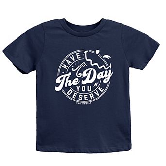 SmileyWorld Have The Day You Deserve Circle - Youth Short Sleeve Graphic T-Shirt