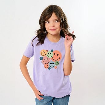SmileyWorld Stacked Smiles - Youth Short Sleeve Graphic T-Shirt
