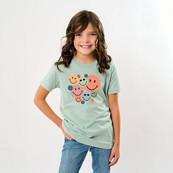 SmileyWorld Stacked Smiles - Youth Short Sleeve Graphic T-Shirt