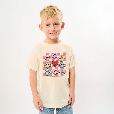The Juniper Shop SmileyWorld Candy Heart Smile Solid Youth Short Sleeve Tee