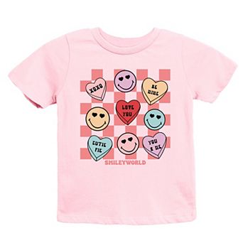 The Juniper Shop SmileyWorld Candy Heart Smile Solid Youth Short Sleeve Tee