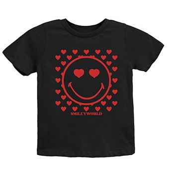 The Juniper Shop SmileyWorld Smiley Face Hearts Youth Short Sleeve Tee