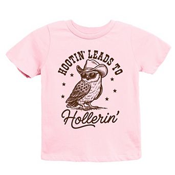 The Juniper Shop Hootin' Leads To Hollerin' Owl Youth Short Sleeve Tee