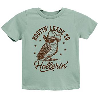 The Juniper Shop Hootin' Leads To Hollerin' Owl Youth Short Sleeve Tee
