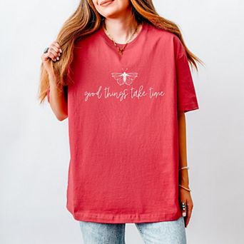 Simply Sage Market Good Things Take Time Butterfly Heavyweight Tee