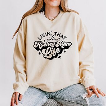 Simply Sage Market Livin' That Hockey Mom Life Lightweight Garment Dyed Sweatshirt
