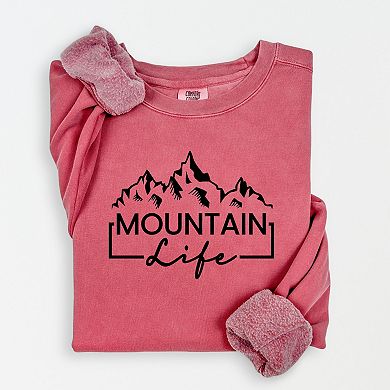 Simply Sage Market Mountain Life Lightweight Garment Dyed Sweatshirt