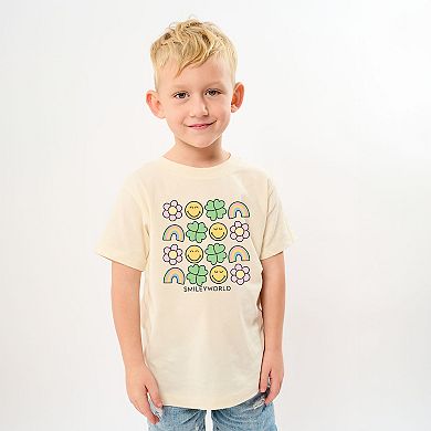 The Juniper Shop SmileyWorld Smiley Clover Daisy Youth Short Sleeve Tee