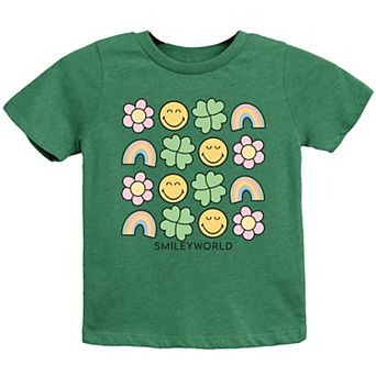 The Juniper Shop SmileyWorld Smiley Clover Daisy Youth Short Sleeve Tee