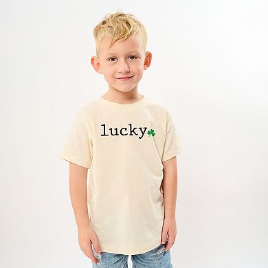 The Juniper Shop Lucky Typewriter Clover Youth Short Sleeve Tee