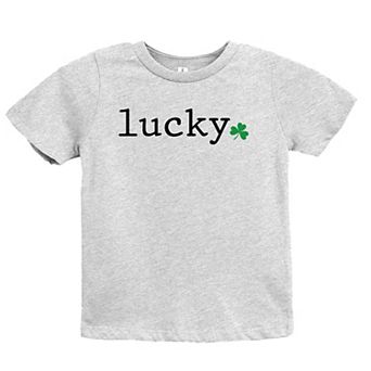 The Juniper Shop Lucky Typewriter Clover Youth Short Sleeve Tee