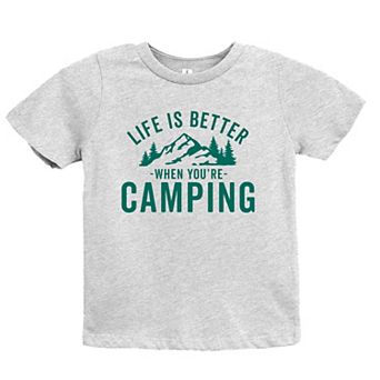 The Juniper Shop Life Is Better When You're Camping Youth Short Sleeve Tee
