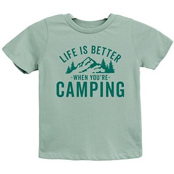 The Juniper Shop Life Is Better When You're Camping Youth Short Sleeve Tee