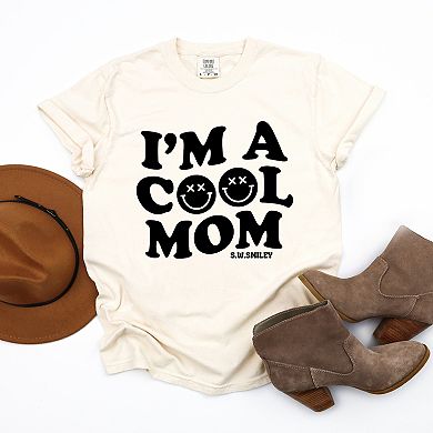 Simply Sage Market S.W.Smiley I'm A Cool Mom Smiley Face Garment Dyed Tee