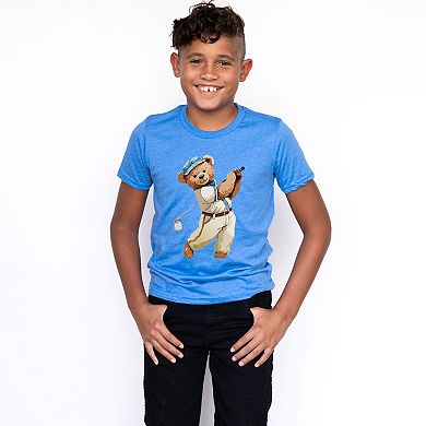 The Juniper Shop Watercolor Golf Bear Youth Short Sleeve Tee