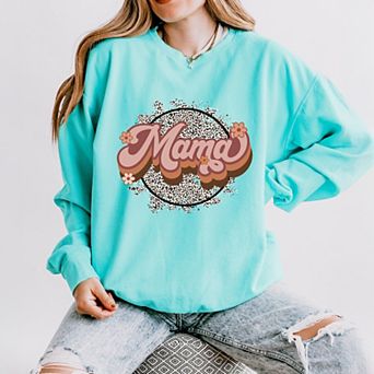 Simply Sage Market Mama Leopard Circle Lightweight Garment Dyed Sweatshirt