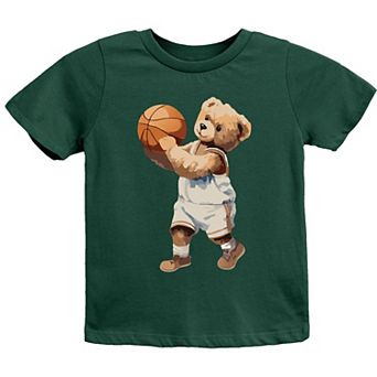 The Juniper Shop Watercolor Basketball Bear Youth Short Sleeve Tee