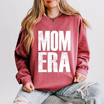 Simply Sage Market Mom Era Distressed Lightweight Garment Dyed Sweatshirt