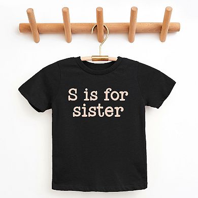 The Juniper Shop S Is For Sister Youth Short Sleeve Tee