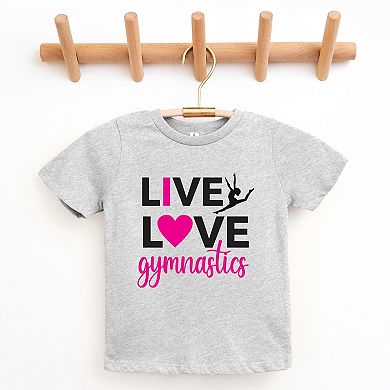 The Juniper Shop Live Love Gymnastics Youth Short Sleeve Tee