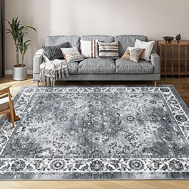 Area Rugs Rug for Living Room, Machine Washable Rug, Non Slip Printed Floor Carpet
