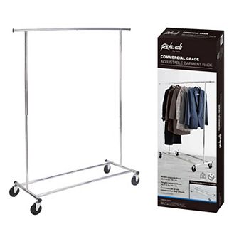 Adjustable & Rolling Commercial Grade Foldable Garment Rack