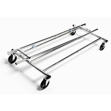 Adjustable & Rolling Commercial Grade Foldable Garment Rack