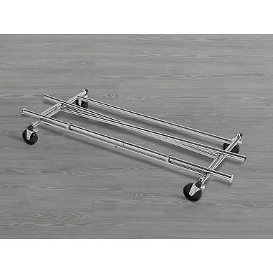 Adjustable & Rolling Commercial Grade Foldable Garment Rack