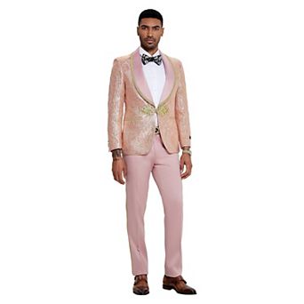 Men’s Skinny-Fit 2 pc Paisley Suit with Satin Shawl Collar