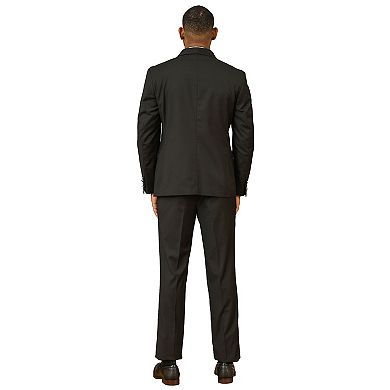 Tazzio Skinny-Fit Double-Breasted 2-Piece Suit with Wide Shawl Collar
