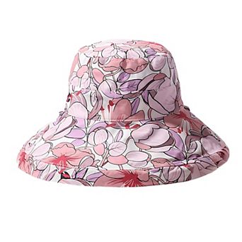 2-in-1 Women's Floral & Solid Double-Sided Bucket Hat for Outdoor