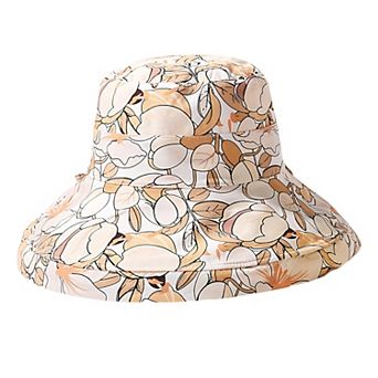 2-in-1 Women's Floral & Solid Double-Sided Bucket Hat for Outdoor