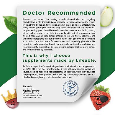 Lifeable® Vitamin D3 + K2 for Kids Gummies - Bone Health And Immunity - 60 Gummies