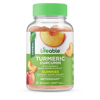 Lifeable® Turmeric Curcumin with Ginger & Black Pepper Extract Gummies - 60 Gummies