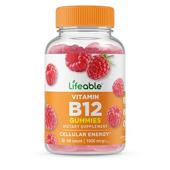 Lifeable® Vitamin B12 1,000 mcg Gummies - Energy, Mood and Metabolism - 60 Gummies