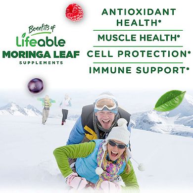 Lifeable® Moringa Leaf Extract 4,000 mg Gummies - Superfood Immunity Boost - 60 Gummies