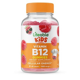 Lifeable® Vitamin B12 for Kids 1,000 mcg Gummies - Energy, Mood and Metabolism - 60 Gummies