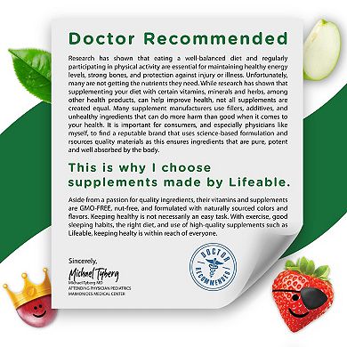 Lifeable® Vitamin B12 for Kids 1,000 mcg Gummies - Energy, Mood and Metabolism - 60 Gummies