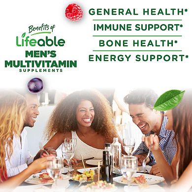 Lifeable® Multivitamin for Men Gummies - Immunity, Digestion, Bones and Skin - 60 Gummies