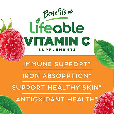 Lifeable® Sugar Free Vitamin C for Kids 250 mg Gummies - Immune System - 60 Gummies