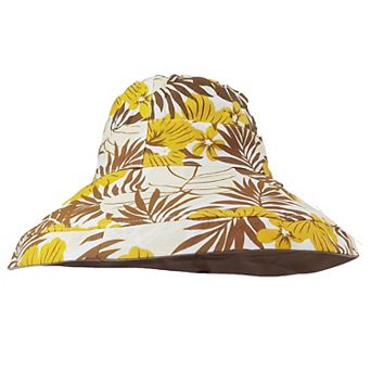 Women's 2-in-1 Double-Sided Bucket Hat with Floral & Solid Design