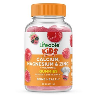 Lifeable® Calcium, Magnesium, Zinc and Vitamin D Gummies - Teeth, Bones, Muscles - 90 Gummies