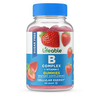 Lifeable® Sugar Free Vitamin B Complex with Vitamin C Gummies - Energy - 60 Gummies
