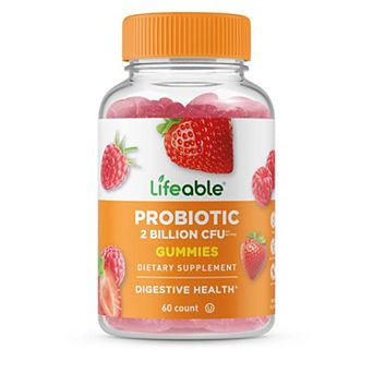 Lifeable® Probiotics 2 Billion CFU Gummies - Healthy Digestive And Immune - 60 Gummies