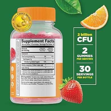 Lifeable® Probiotics for Kids 2 Billion CFU Gummies - Digestive And Immune - 60 Gummies