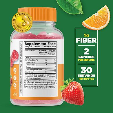 Lifeable® Prebiotic Fiber 5g Supplement for Kids Gummies - Digestive System - 60 Gummies