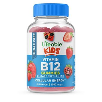Lifeable® Sugar Free Vitamin B12 for Kids 1,000 mcg Gummies - Energy, Mood - 60 Gummies