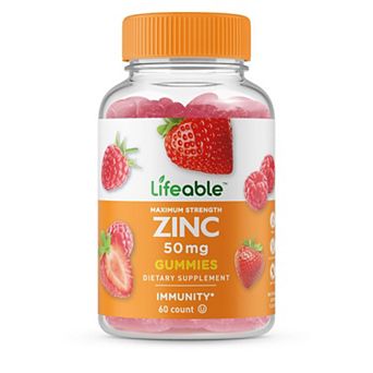Lifeable® Zinc 50 mg Gummies - Healthy Skin And Immunity - 60 Gummies