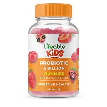 Lifeable® Probiotics for Kids 50 mg (5 Billion) Gummies - Digestive And Immune - 60 Gummies